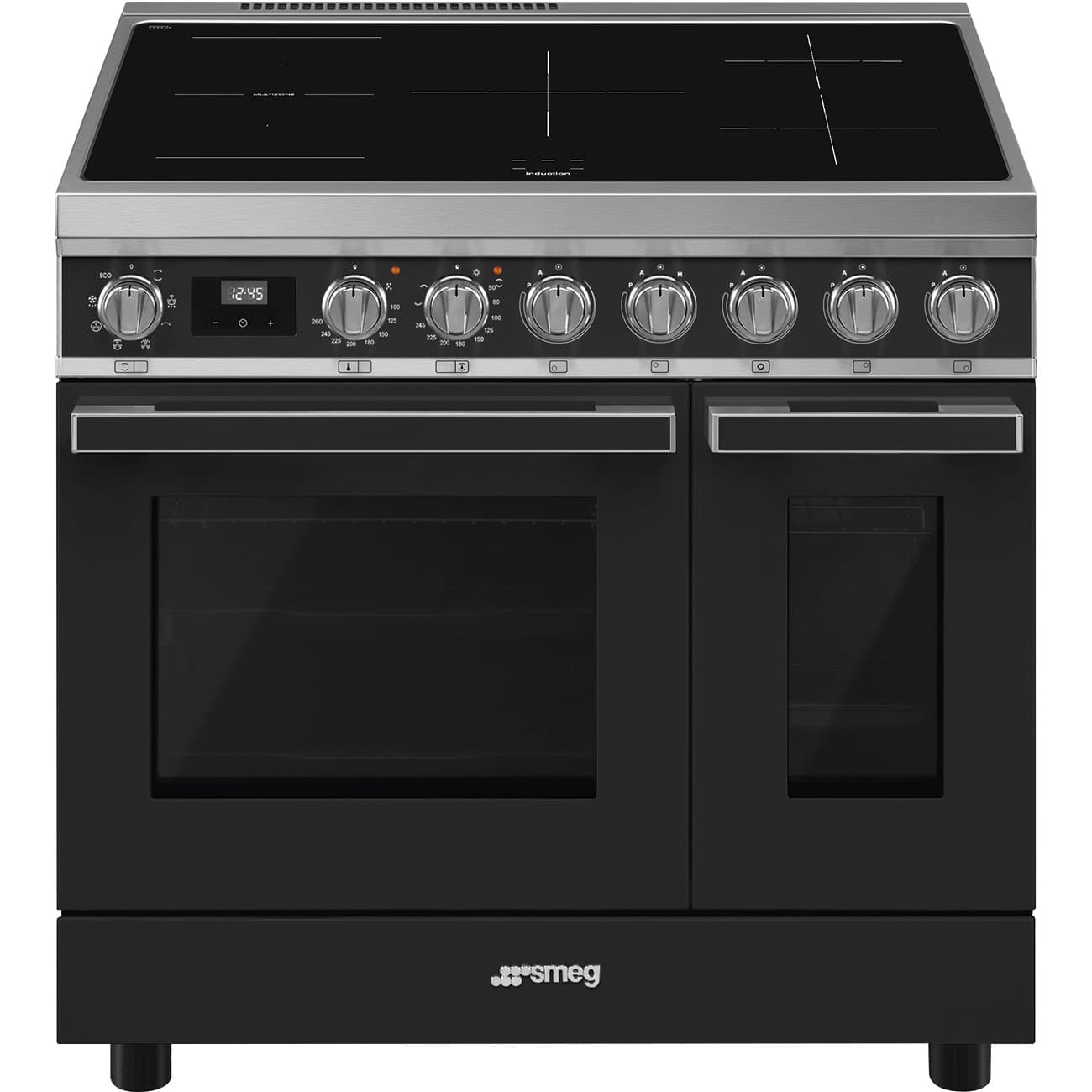 SMEG CPF92IMA inductie fornuis antraciet