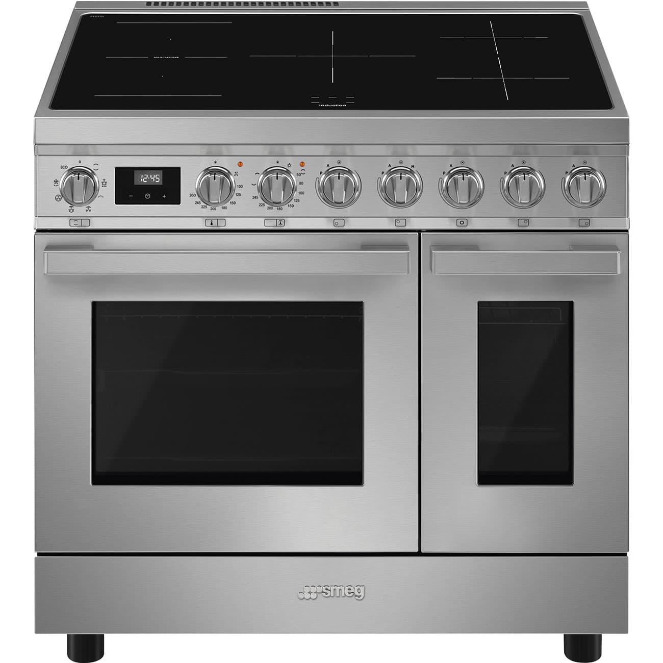 SMEG CPF92IMX inductie fornuis RVS
