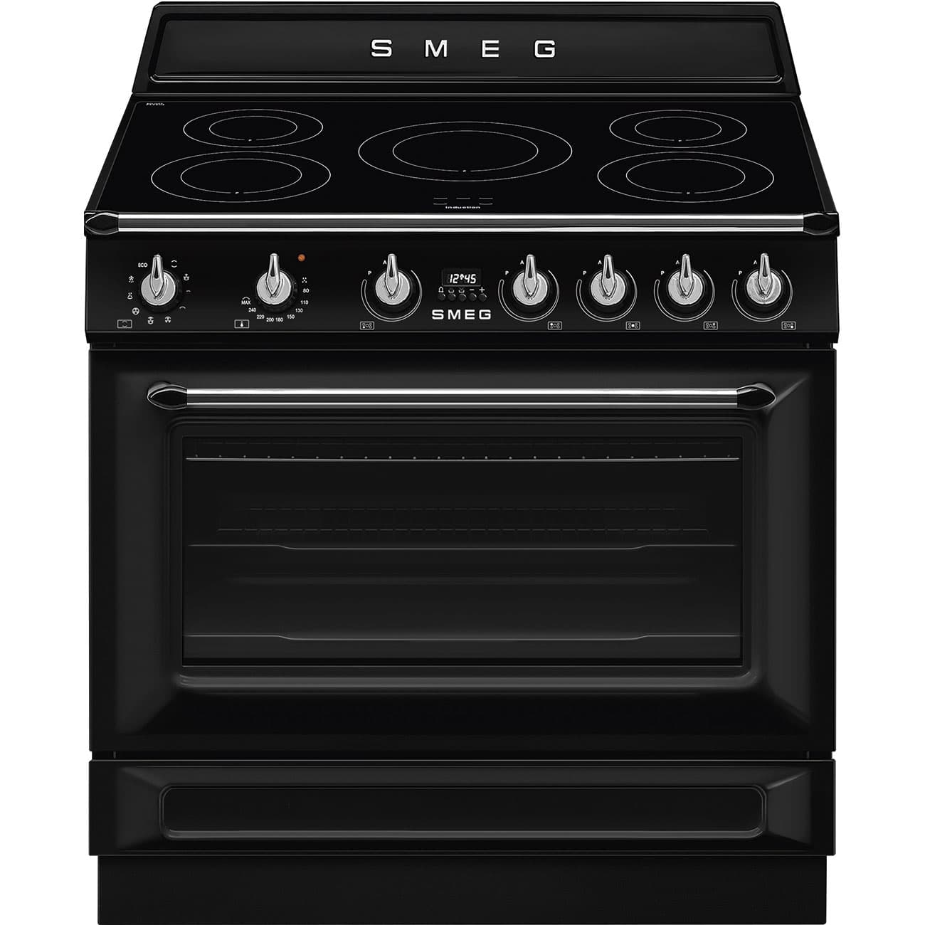 SMEG TR90IMBL inductie fornuis zwart