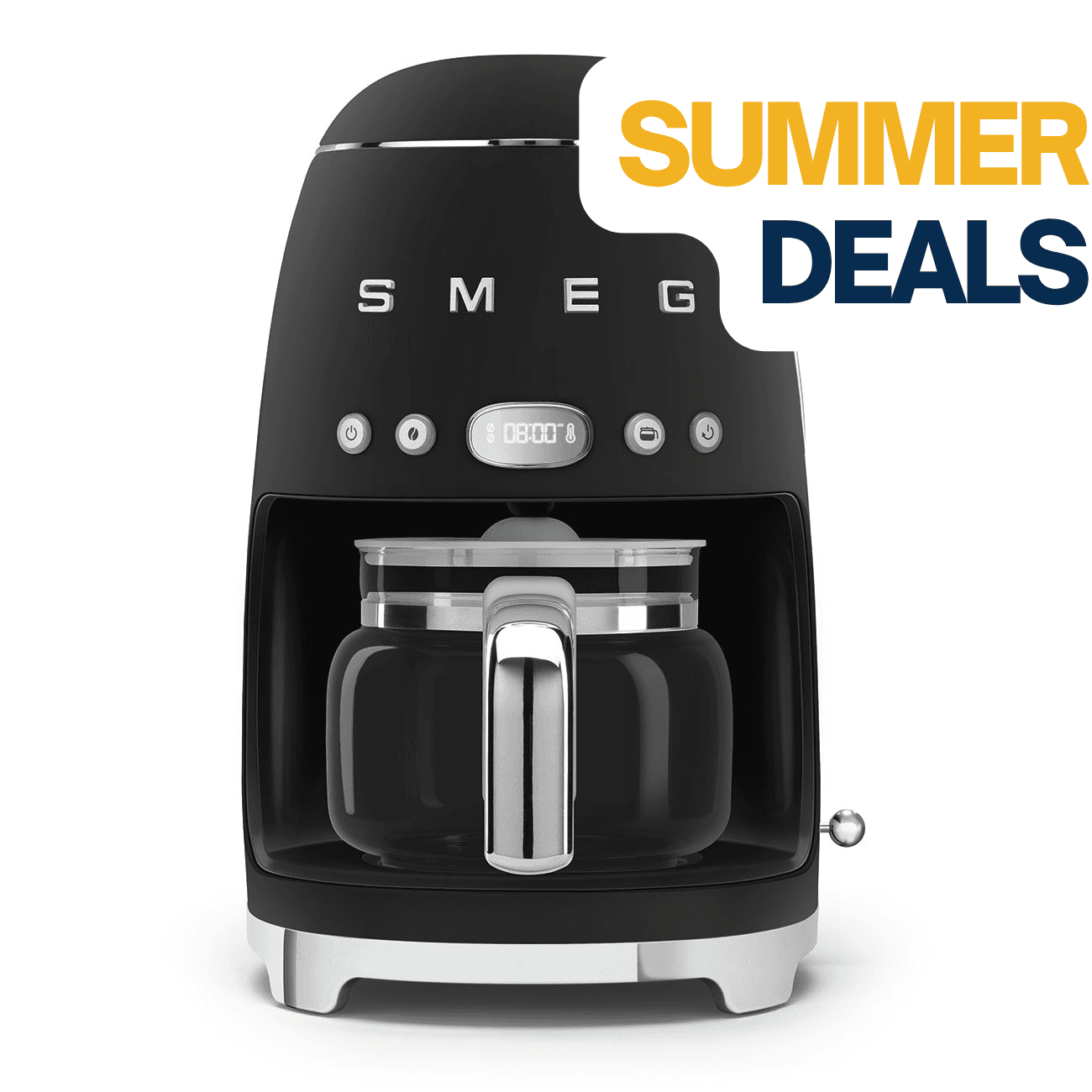 SMEG DCF02BLMEU filterkoffiemachine matzwart