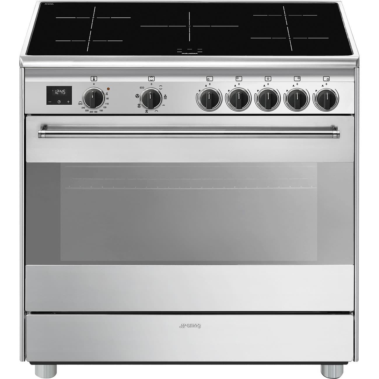 SMEG BG91IX2 inductie fornuis RVS