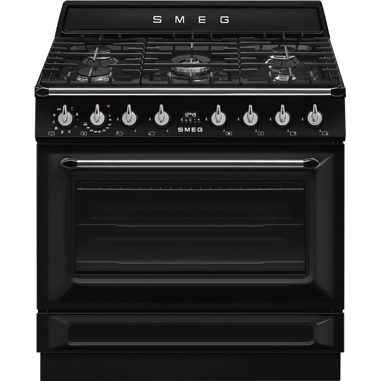 SMEG TR90GMBLNL fornuis zwart