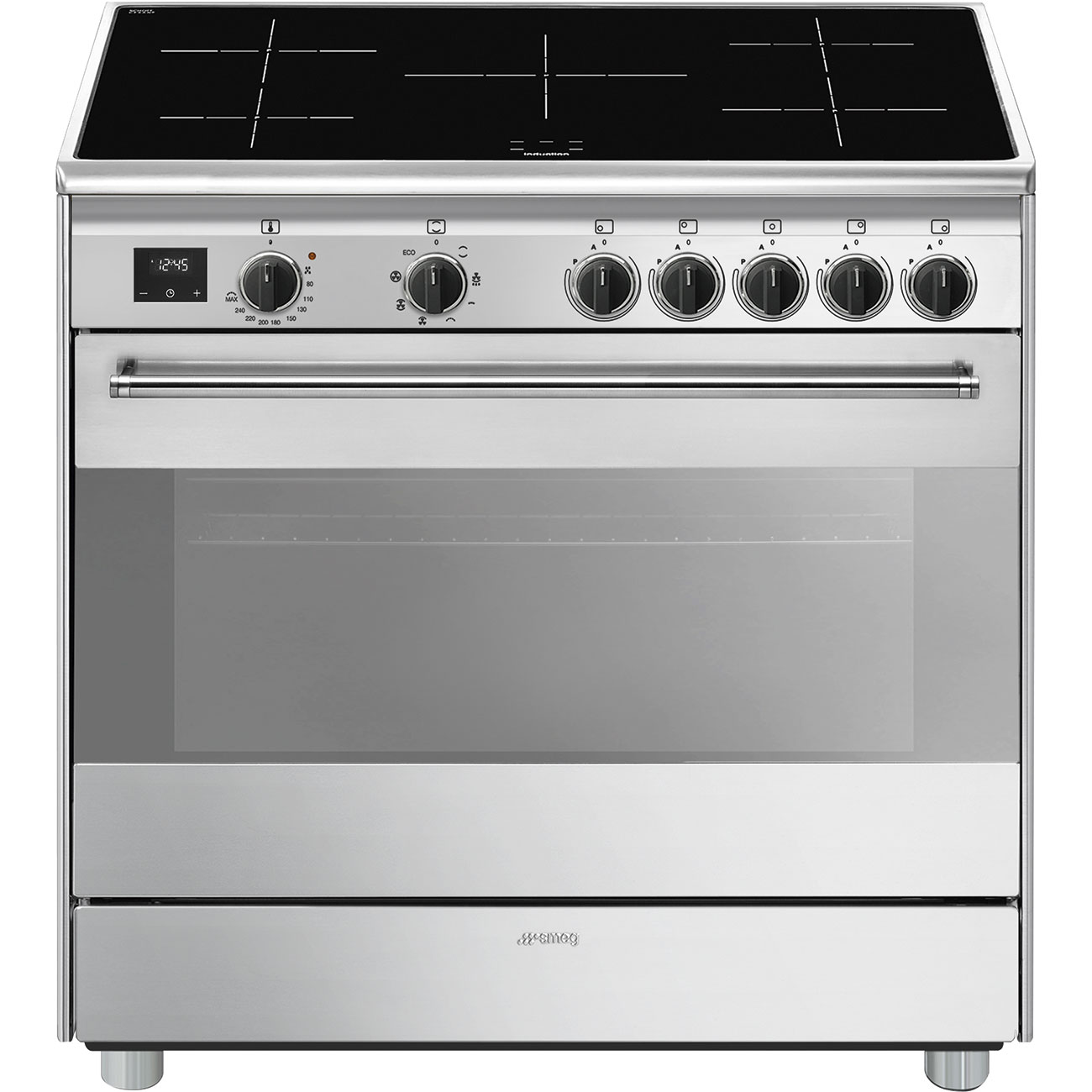 Smeg BG91IX2 inductie fornuis RVS