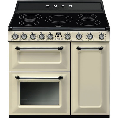 Smeg TR93IP2 inductie fornuis crème