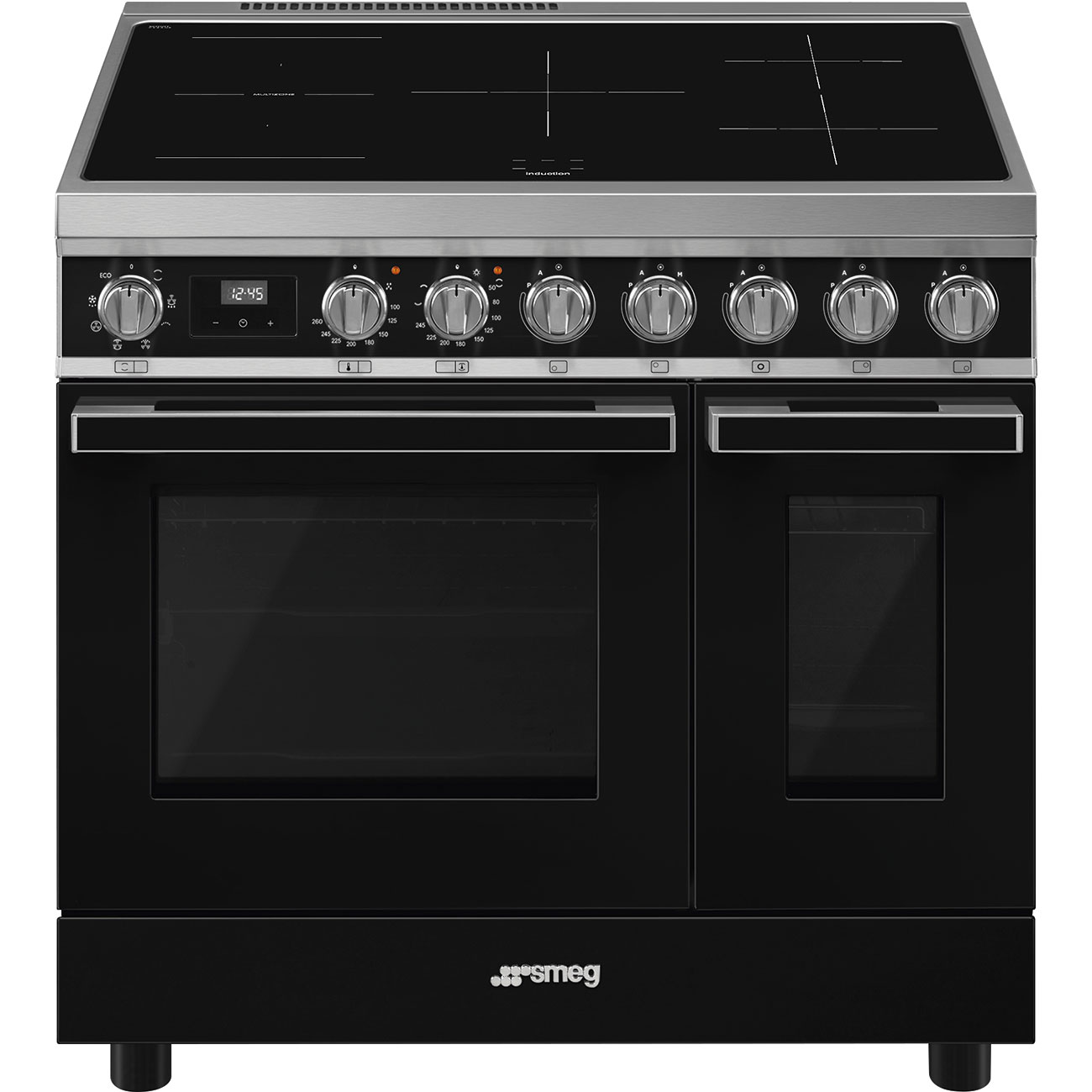 Smeg CPF92IMBL inductie fornuis zwart