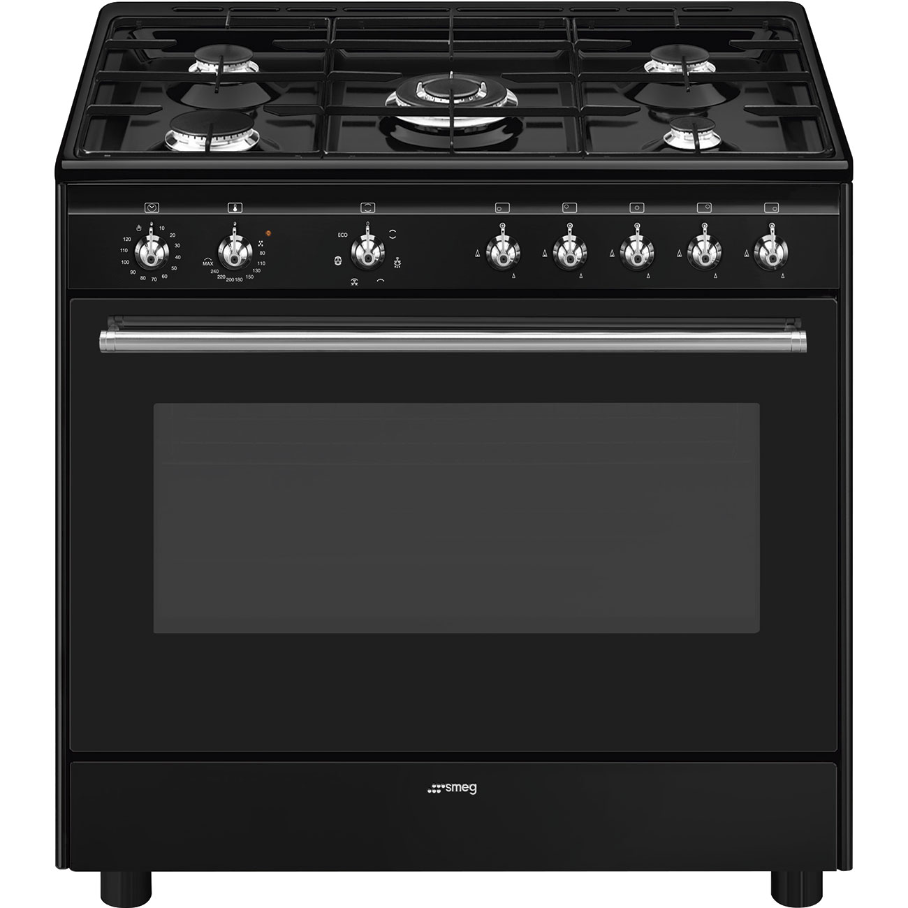 Smeg CX91GMBLNLK fornuis zwart