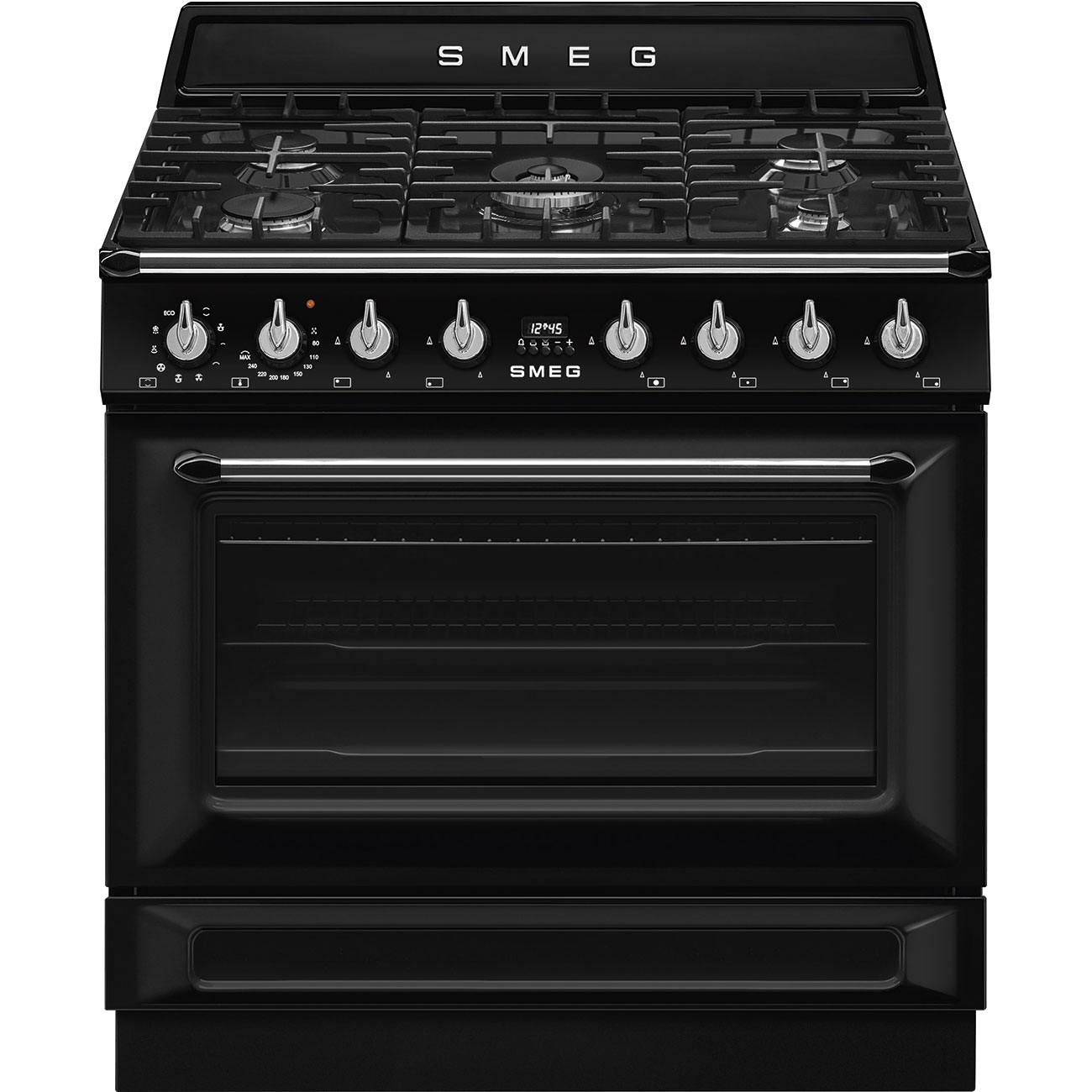 Smeg TR90GMBLNL fornuis zwart