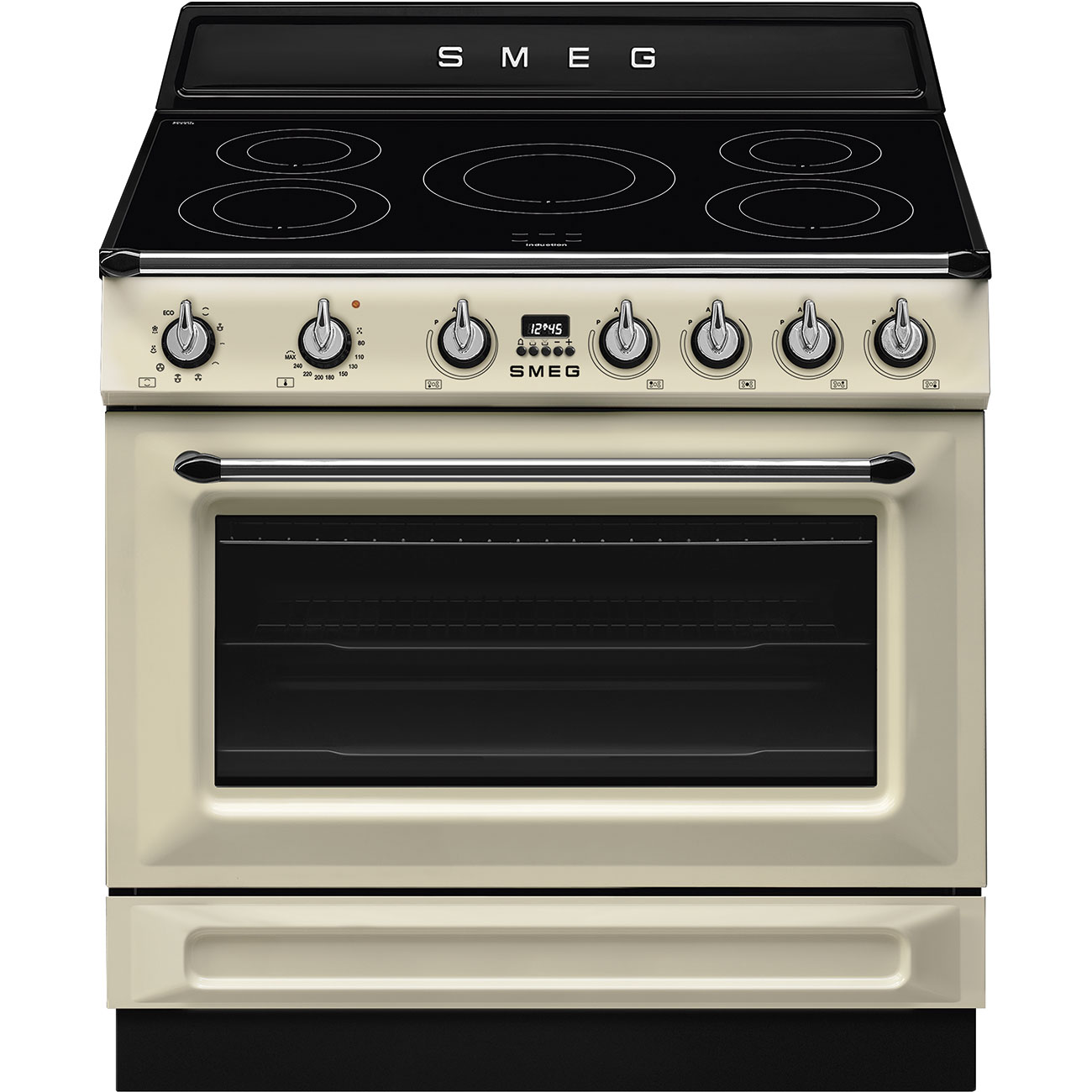 Smeg TR90IMP inductie fornuis crème