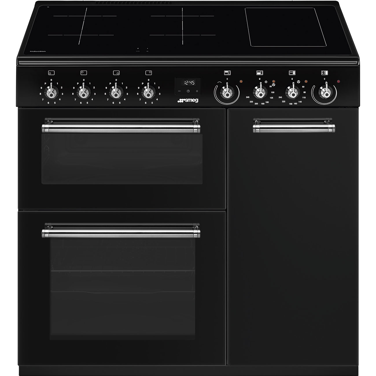 Smeg CX93IMBL inductie fornuis zwart