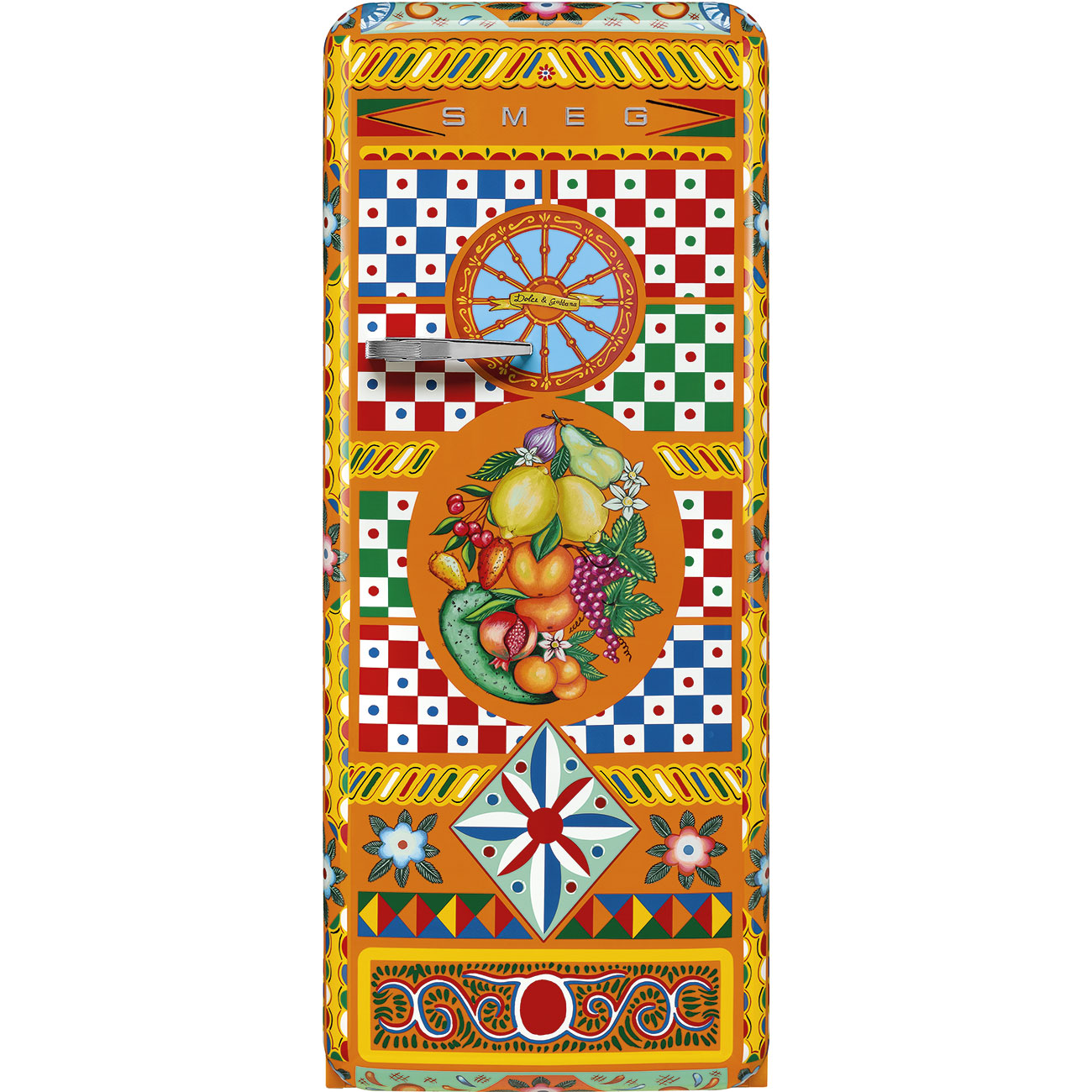 Smeg FAB28RDGC6 retro koelkast Dolce & Gabbana