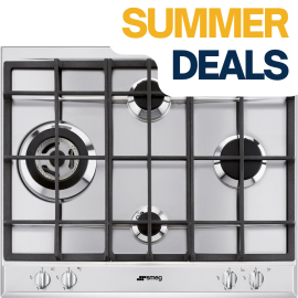 Smeg P261XGHNLK kookplaat RVS